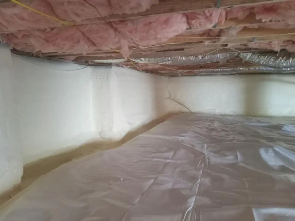 Crawl space encapsulation with closed-cell spray foam for Attic Insulation in Cameron
